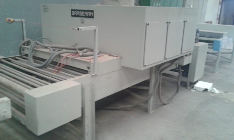 Barberan drying tunnel with 3 UV lamps and top evaporation