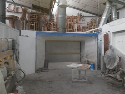 Open spray booth
